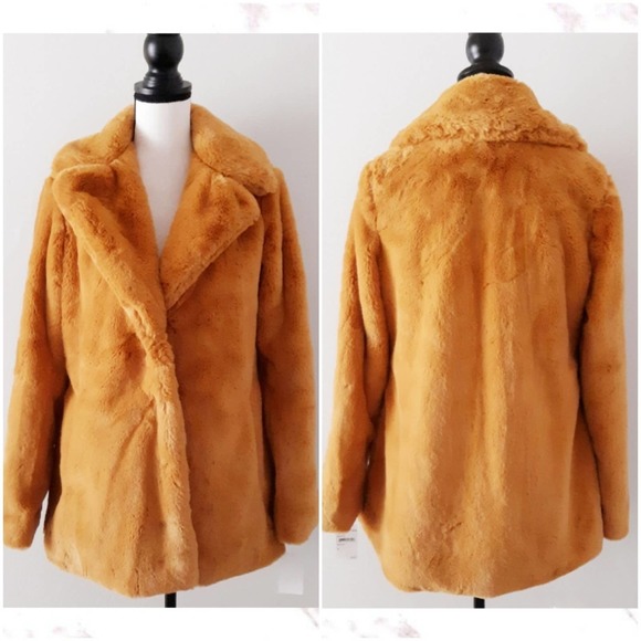 NWT JESSICA SIMPSON FAUX FUR COAT MEDIUM